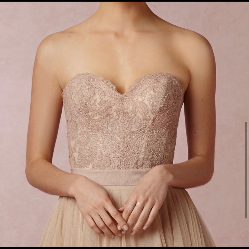 BHLDN WATTERS Carina Blush Lace Corset